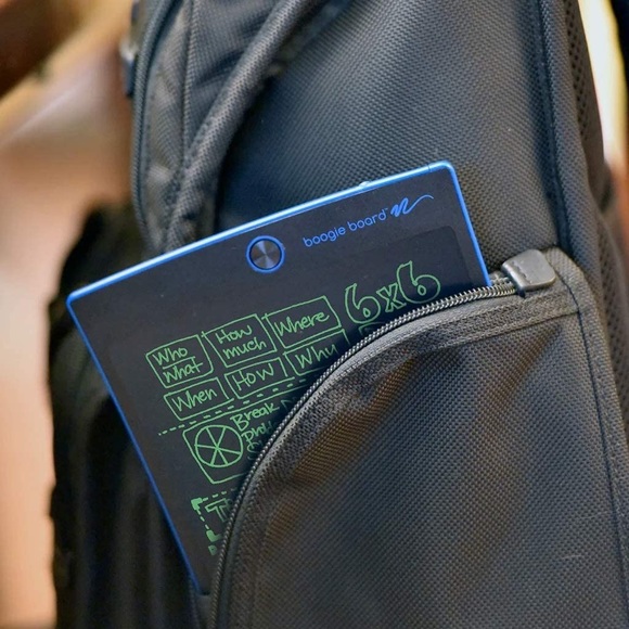 Boogie Board Jot Reusable LCD Writing Tablet 8.5" Screen in Blue w/ Black Folio - Picture 7 of 7